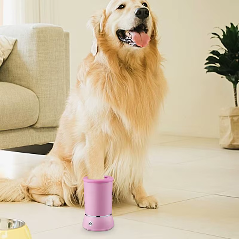 Lave-patte électrique automatique pour animaux de compagnie avec câble de chargement