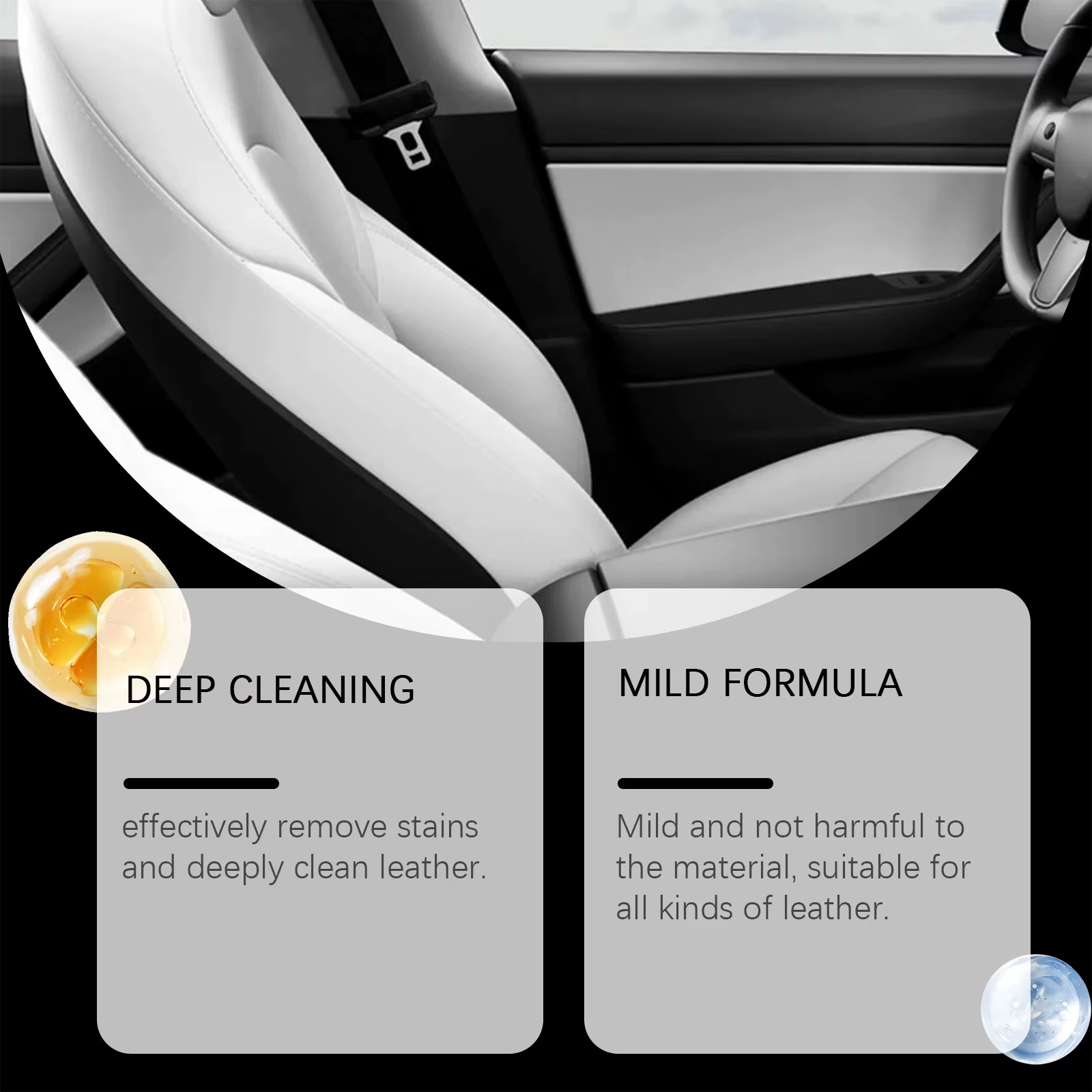 Crème de nettoyage du cuir de voiture