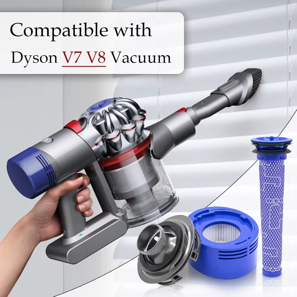 Kit de remplacement de haute qualité pour aspirateur Dyson V7 V8 : Couvercle arrière du moteur + filtre HEPA - Pièces