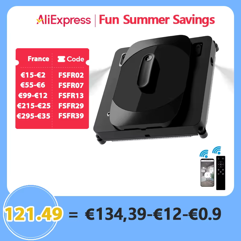 Robot nettoyeur de vitres Purerobo W-S8S intelligent avec application et télécommande Robot d'eau automatique nettoyeur de vitres Robot de nettoyage de vitres