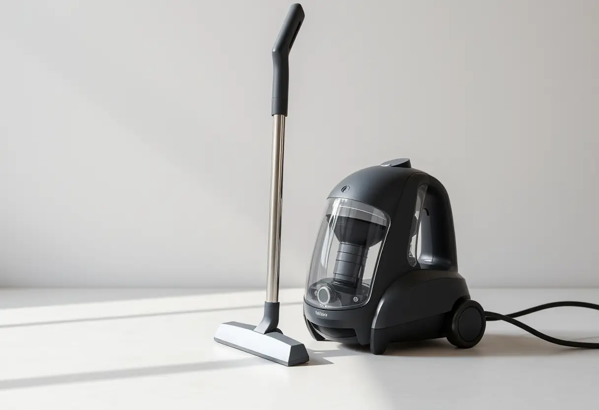 Piste d'un aspirateur sur un tapis
